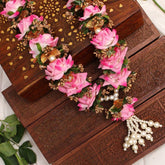 Pack Of 2 Wisteria garland Flowers Bride Groom Garland,Wedding& Anniversary favor,Return Gift,Events Garlands,Welcome Garlands, Pooja Decor